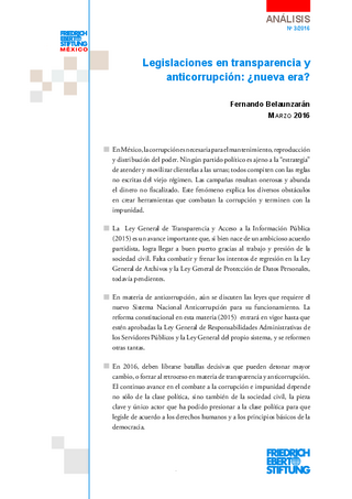 Legislaciones en transparencia y anticorrupción