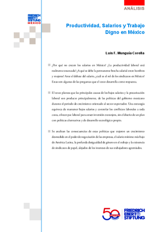 Productividad, salarios y trabajo digno en México