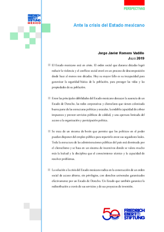 Ante la crisis del Estado mexicano