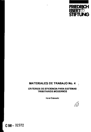Criterios de eficiencia para sistemas tributarios modernos