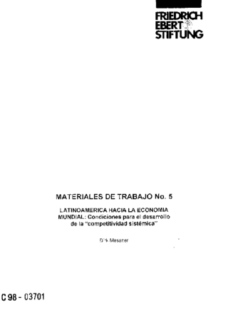 Latinoamérica hacia la economía mundial